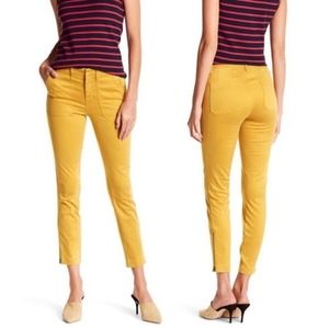 NWT J Crew yellow zip ankle skinny jeans
